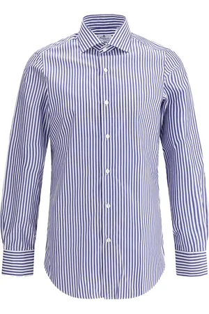 Finamore Camisa a rayas de algodón