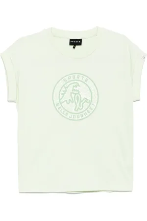 AGNÈS B. Camiseta con logo de mosaico circular