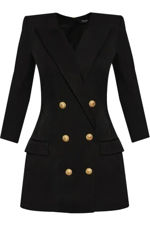 Balmain Vestido corto con logo en relieve