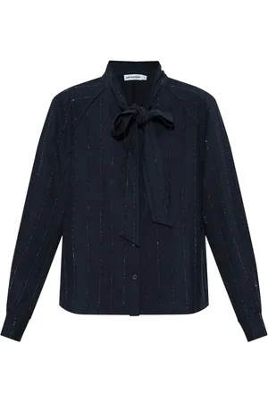 Self-Portrait Camisa a rayas diplomáticas con strass