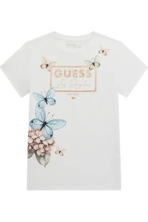 Guess Camiseta con logo estampado y mariposas