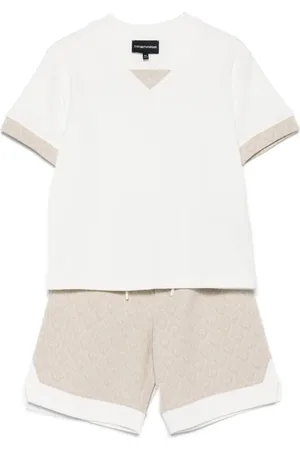 Emporio Armani Set corto con logo en jacquard