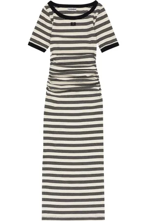 Ganni Vestido estilo camiseta a rayas