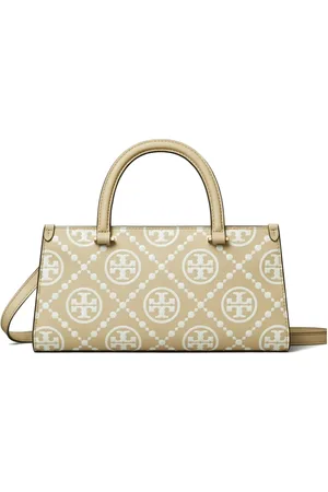Tory Burch Bolso shopper E/W pequeño con monograma T en relieve