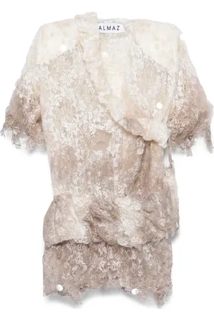ALMAZ Vestido corto con cinturón de encaje