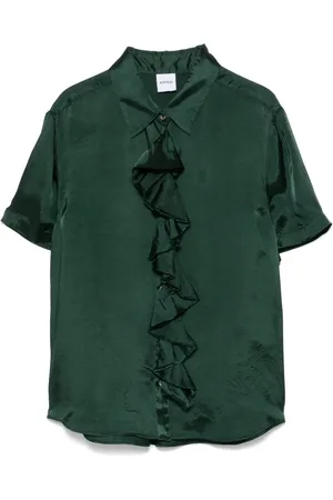 Aspesi Camisa con ribete de volantes