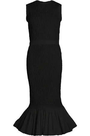Patou Vestido midi con cuello cuadrado
