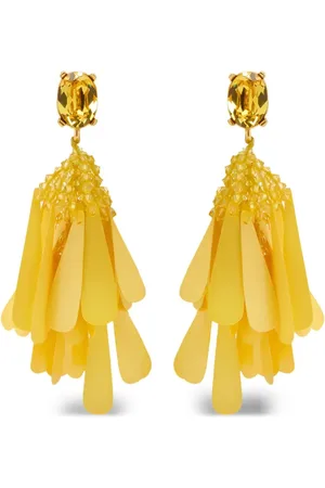 Oscar de la Renta Pendientes de clip con lentejuelas