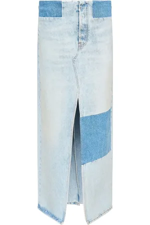 Maison Margiela Falda vaquera con diseño patchwork