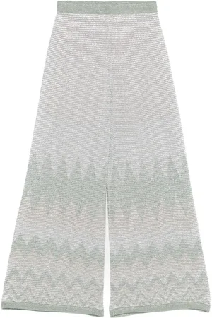 D.EXTERIOR Pantalones de punto chevron