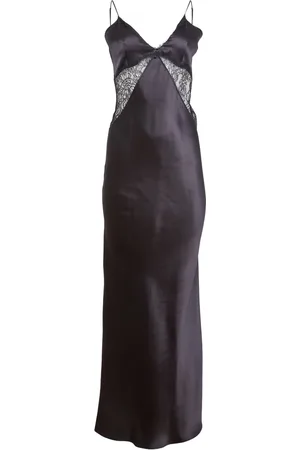 FLEUR DU MAL Vestido largo con ribete de encaje