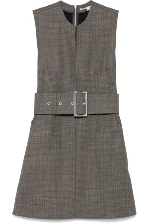 Stella McCartney Vestido corto con motivo de pied de poule