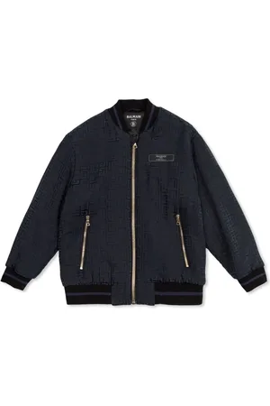 Balmain Chaqueta bómber con monograma en jacquard
