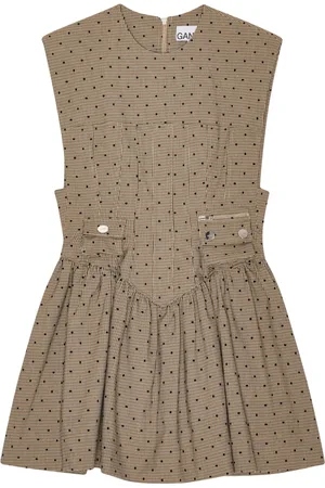 Ganni Vestido corto con motivo de lunares