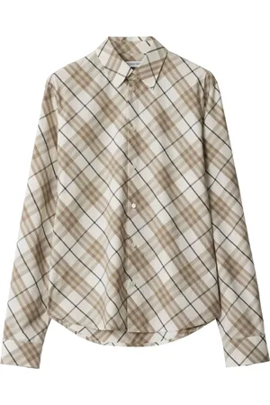 Burberry Camisa de algodón a cuadros
