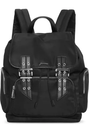 Ganni Mochila con placa del logo