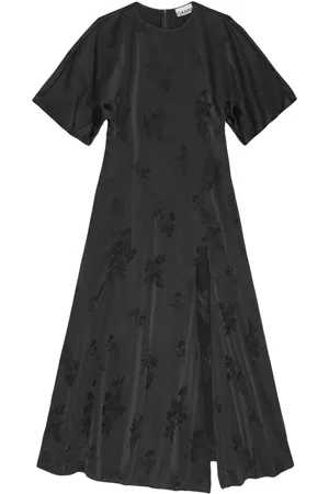 Ganni Vestido con motivo floral en jacquard