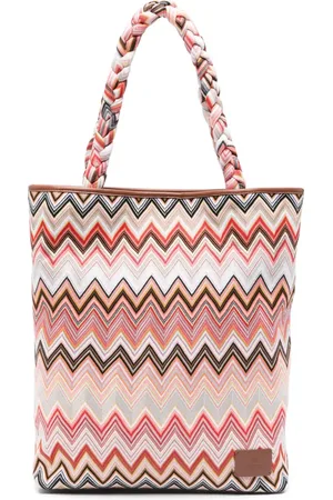 Missoni Bolso shopper tejido en zigzag