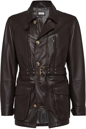 Brunello Cucinelli Parka de cuero