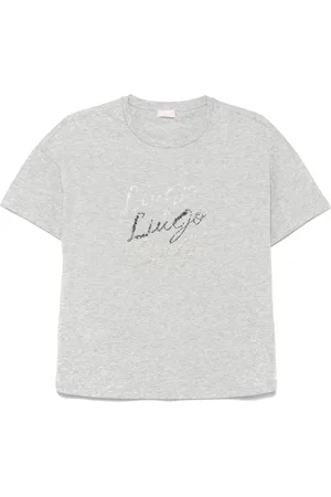 Liu Jo Camiseta con logo de strass