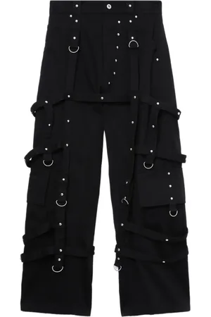 We11 Done Pantalones con detalle de correas