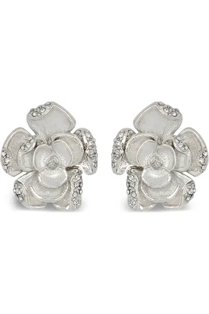 Oscar de la Renta Pendientes Pavé Rose pequeños