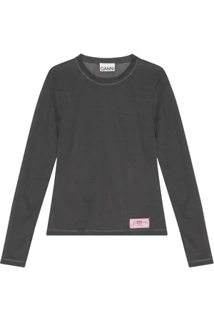 Ganni Camiseta con parche del logo