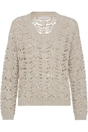 Brunello Cucinelli Jersey Foliage Lace