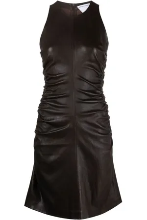 Bottega Veneta Vestido corto con cuello redondo
