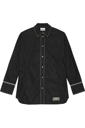 Ganni Camisa con diseño en contraste