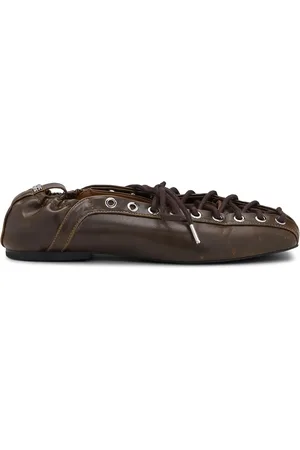 Ganni Bailarinas con cordones