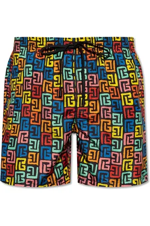 Balmain Bañador con monograma estampado