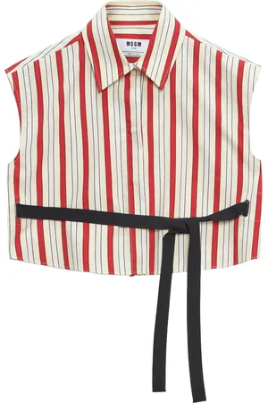Msgm Camisa corta a rayas
