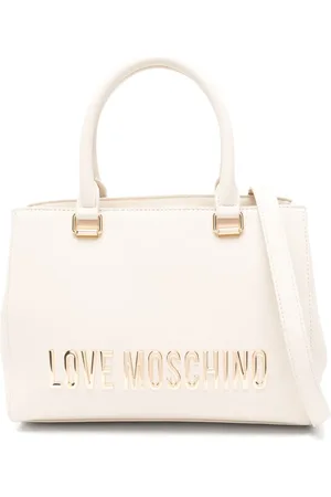 Moschino Bolso shopper con placa del logo