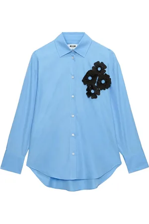 Msgm Camisa con apliques florales