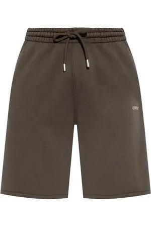 OFF-WHITE Pantalones cortos de chándal de algodón con estampado Arrow