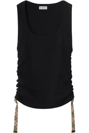 Burberry Top sin mangas con ribete a cuadros