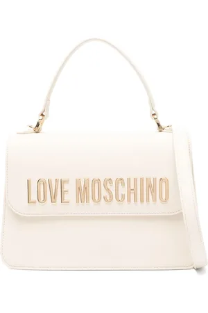 Moschino Bolso shopper con placa del logo