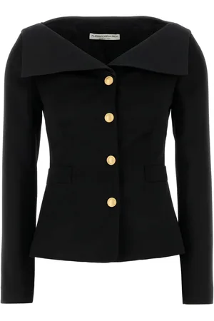 Alessandra Rich Blazer de lana con doble botonadura