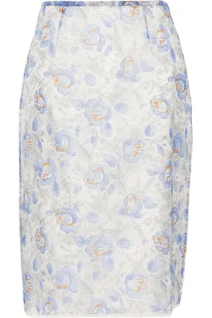 Prada Falda de tubo con estampado floral