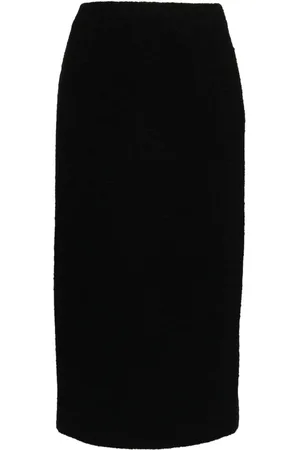 Alessandra Rich Falda midi de tweed