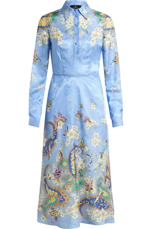 Etro Vestido camisero midi con botones