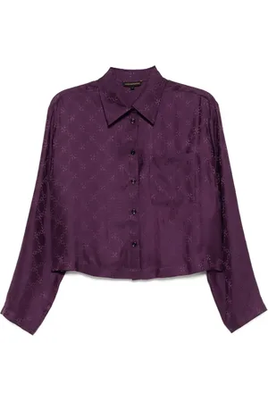 Kiki de Montparnasse Top PJ corto con motivo Handcuff en jacquard