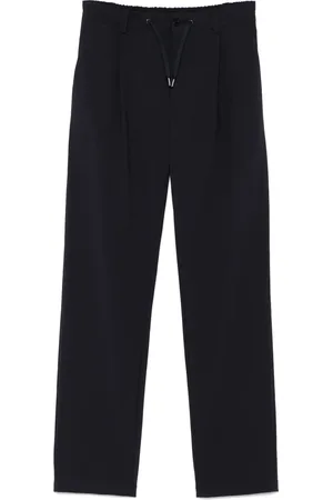 HERNO Pantalones rectos con cinturilla elástica