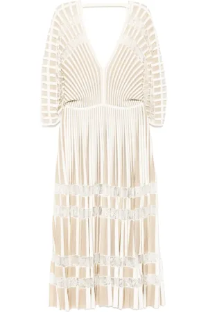 Elie saab Vestido midi de punto