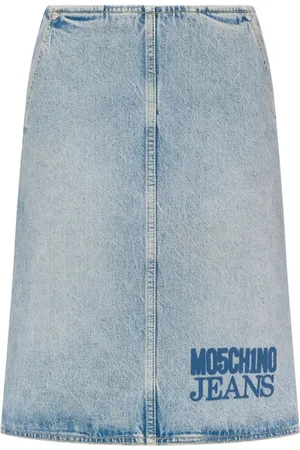 Moschino Falda de tubo con logo estampado