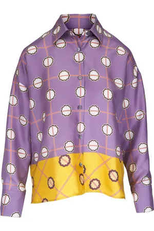 ODEEH Camisa con estampado gráfico