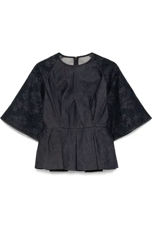 Elie saab Top vaquero bordado