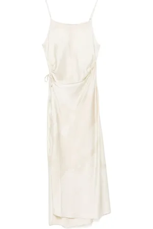 Feng Chen Wang Vestido midi con acabado satinado
