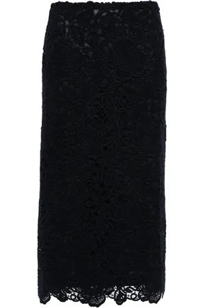 VALENTINO GARAVANI Falda midi con encaje guipur